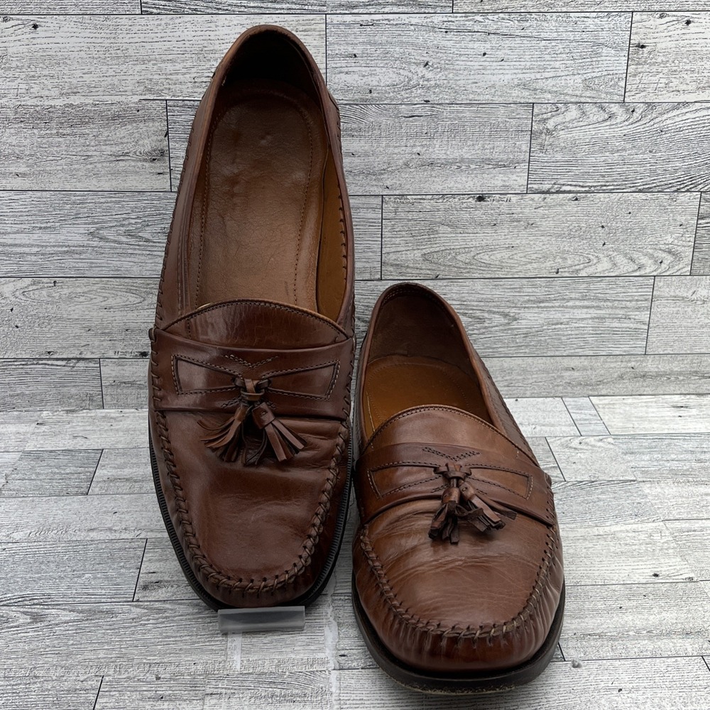 Allen Edmonds Rosarano Brown Leather Tassel Loafer Shoes Men Size 11.5D